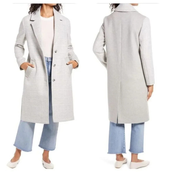 BERNARDO PLAID COAT - Picture 1 of 14